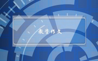 教资作文,教资作文评分标准