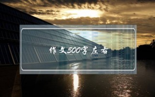 作文500字左右,作文500字左右五年级