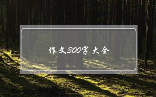 作文300字大全,作文300字大全30篇