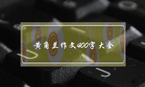 黄角兰作文400字大全-第1张图片-微作文