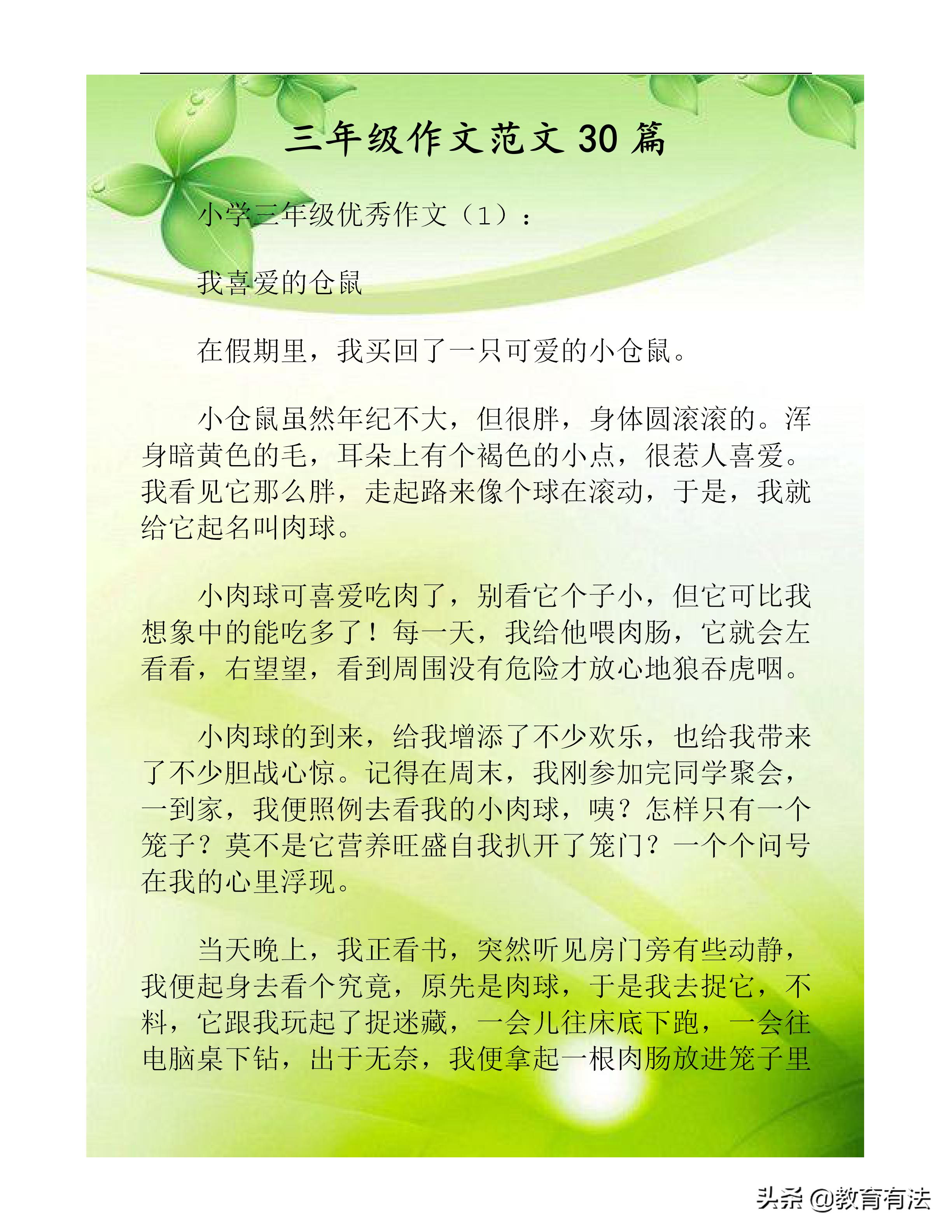小学优秀作文大全精选()-第2张图片-微作文 小学优秀作文大全精选()-第2张图片-微作文