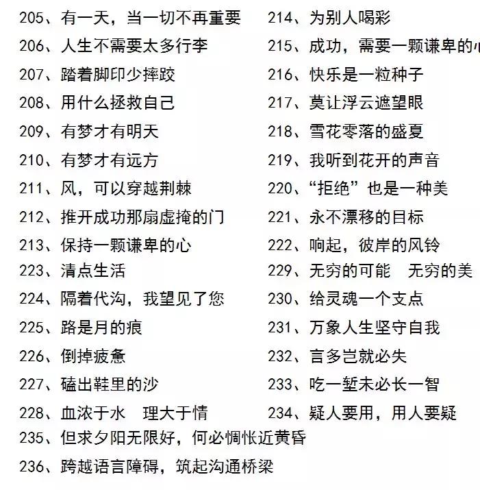 作文好标题摘抄大全(作文好标题摘抄大全正能量)-第7张图片-微作文 作文好标题摘抄大全(作文好标题摘抄大全正能量)-第7张图片-微作文